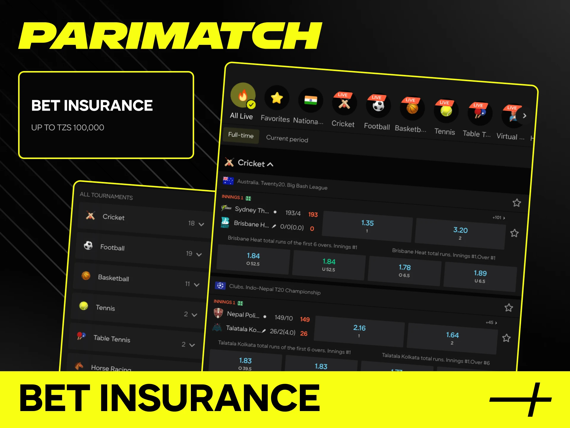 Get the Bet Insurance: One Leg bonus at Parimatch online casino.
