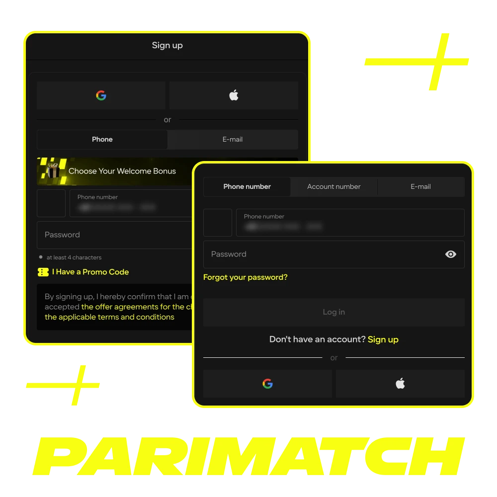 Create a new account at Parimatch online casino and get full access to all sports betting games.