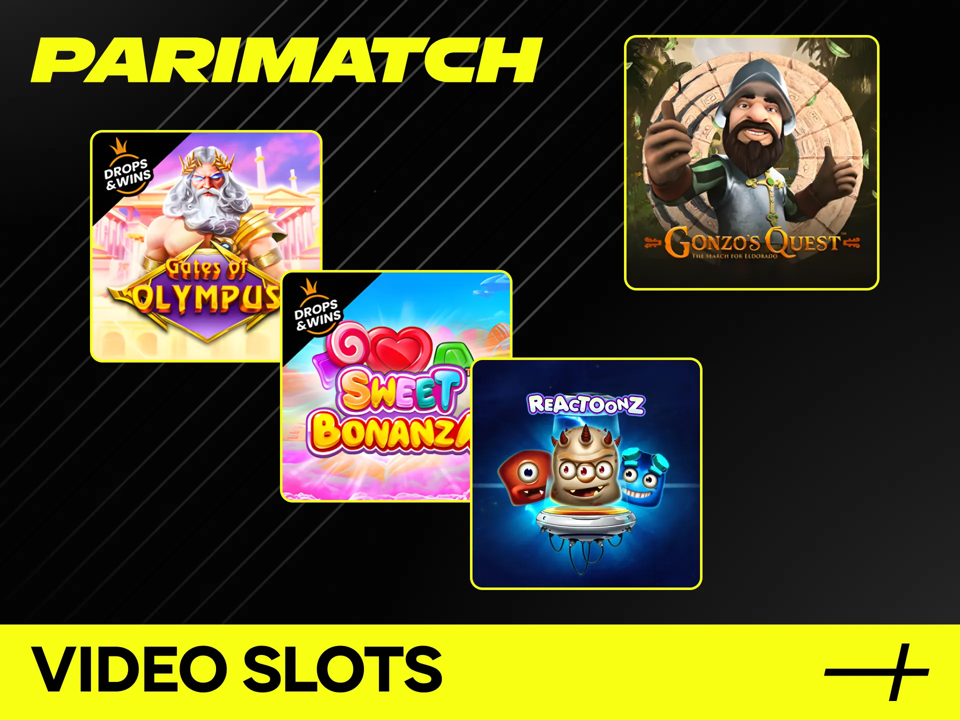Find out which Video Slots games are available at Parimatch online casino.