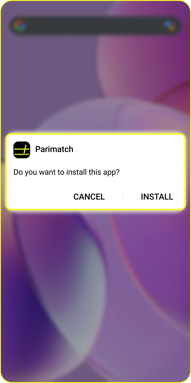 Install the Parimatch App to access sports markets and casino games.