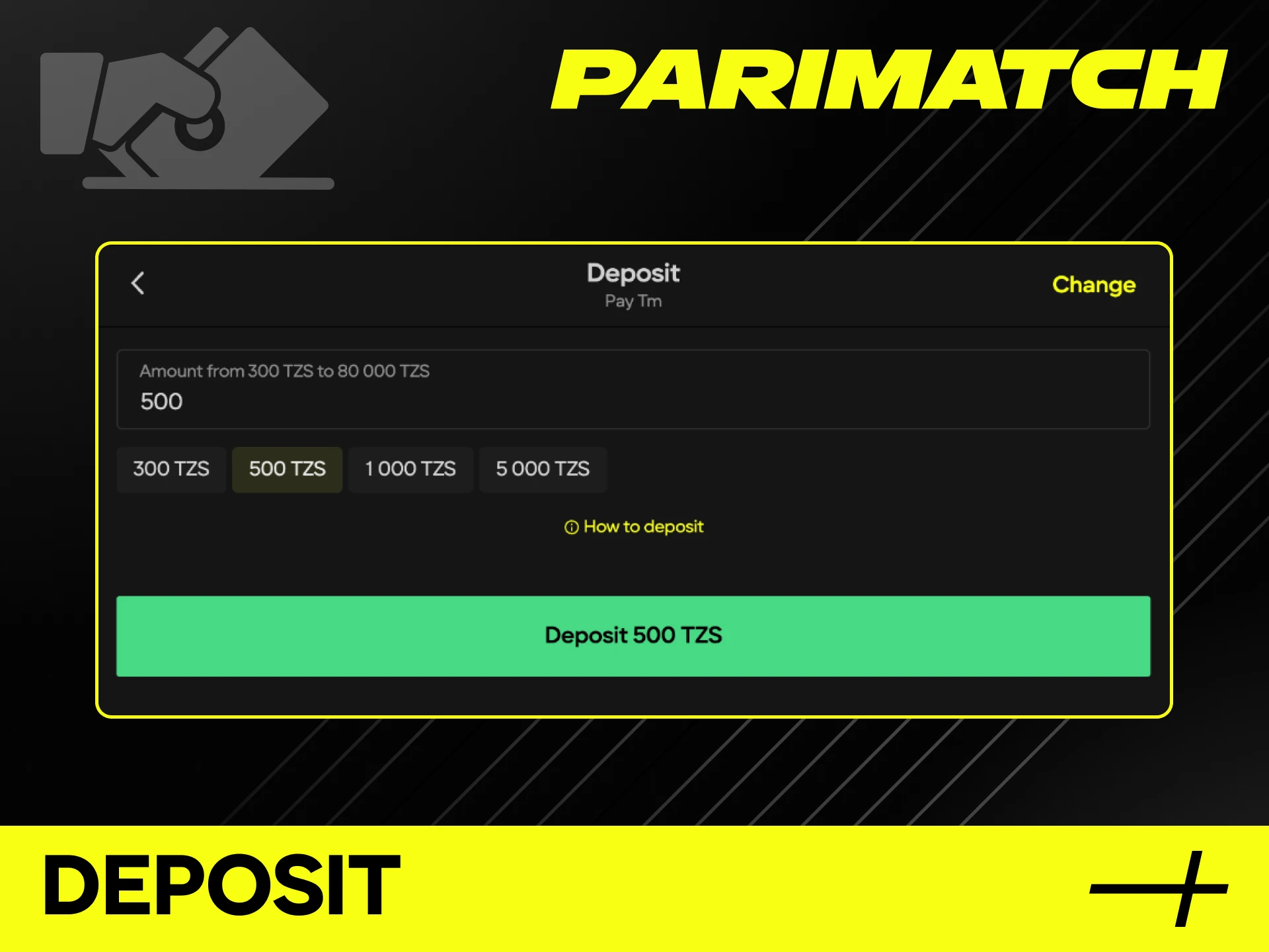 Find out how to deposit money into your Parimatch account quickly.